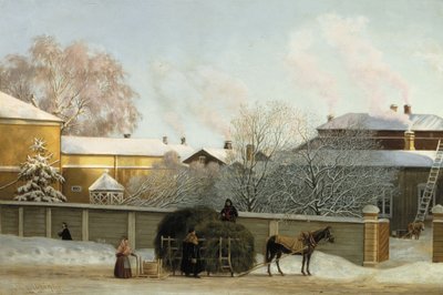 Annankatu on a Cold Winter Morning by Magnus von Wright